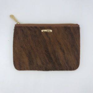 GiGi New York Brindle Pony Hide Medium Clutch